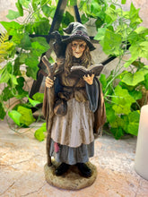 Load image into Gallery viewer, Spooky and Enchanting Wicked Witch Resin Statue - 22 cm Tall - Perfect Halloween Decor!