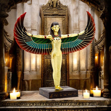 Load image into Gallery viewer, Gold Egyptian Winged Isis Figurine 23cm - Ancient Goddess Home Decor Statue