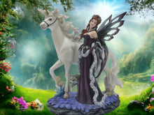 Load image into Gallery viewer, Enchanted Realm Elegance Statue - Resplendent Fairy and Unicorn Duo, Graceful Fantasy Resin Sculpture, Home Accent Piece-OsirisTradingUK