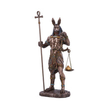 Laden Sie das Bild in den Galerie-Viewer, Egyptian Anubis Figurine Mythological Statue God of Death with Ankh and Scales