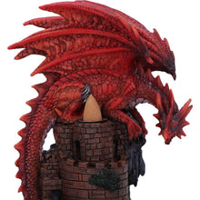 Laden Sie das Bild in den Galerie-Viewer, Fire Dragon Tower Burner Backflow Incense Holder Fantasy Gothic Statue Decor