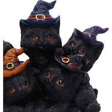 Load image into Gallery viewer, Witchy Black Cats Figurine Familiar Friends Gothic Cat Ornament Wiccan Witch