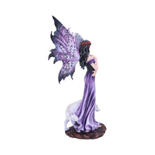 Laden Sie das Bild in den Galerie-Viewer, Gothic Fairy Guardian Wolf & Owl Figurine Enchanted Fantasy woodland Ornament