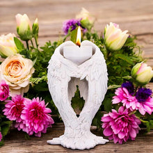 Load image into Gallery viewer, Floral Angel Wings Tea Light Holder – 17cm Elegant and Intricate Design