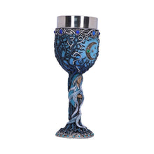 Load image into Gallery viewer, Wiccan Triple Moon Crone Chalice Goddess Goblet Pagan Ritual Alter Art Decor