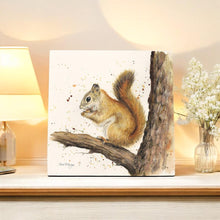 Load image into Gallery viewer, PIP & SQUEAK Red Squirrels Ceramic Art Tile by Bree Merryn - 20x20cm Wall Decor