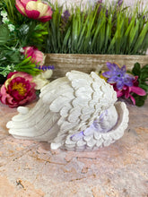 Laden Sie das Bild in den Galerie-Viewer, Angelic Resin Figurine with LED Light | Iridescent Angel Wings Décor | Serene Cherub Home & Meditation Space Accent-OsirisTradingUK