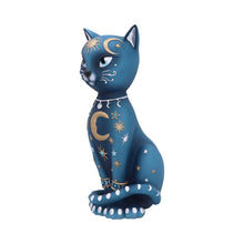 Load image into Gallery viewer, Mystical Celestial Cat Statue Moon Phase Kitty Figurine Astrology Inspired Decor