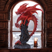 Load image into Gallery viewer, Intricate Red Dragon Figurine Gothic Fantasy Art Resin Statue Gift Collectible Decor28.5cm