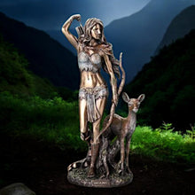 Load image into Gallery viewer, Artemis Greek Goddess Bronze Statue | Huntress Figurine by Nemesis Now 29cm