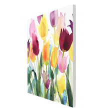 Load image into Gallery viewer, Colourful Tulips Ceramic Tile Wall Art Plaque 20x20 cm - Floral Decor P Stone