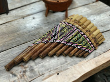 Load image into Gallery viewer, Handmade Bamboo Pan Pipe Flute Folk Music Instrument Decor Artisan Crafted Cultural Decorative