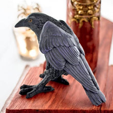 Load image into Gallery viewer, Enchanting Raven Figurine - Gothic Resin Sculpture - Mystical Home Decor - 11.5 cm