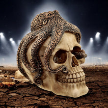 Laden Sie das Bild in den Galerie-Viewer, Fantasy Octopus Skull Statue - Gothic Steampunk Home Decor Ornament
