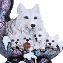 Load image into Gallery viewer, Gothic Wolf Moon Ornament Guardian Statue crescent guardianship Figurine Home Decor