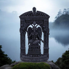 Load image into Gallery viewer, Baphomet's Temple Statue - Gothic Polyresin Decor for Occult and Wiccan Spaces
