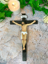 Load image into Gallery viewer, Resin Crucifix Wall Cross with Jesus Corpus, INRI Plaque, Christian Religious Decor, Gift Boxed