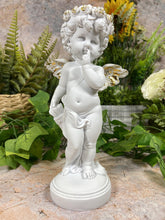 Load image into Gallery viewer, Exquisite Cherub Sculpture with Gold Headdress and Resin Wings Angel Statue-OsirisTradingUK