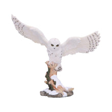 Load image into Gallery viewer, Majestic Snowy Owl Figurine Winter Scene Sculpture Wildlife Statue Art Decor Gift