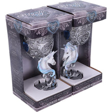 Load image into Gallery viewer, Enchanted Hearts Unicorn Goblets (Set of 2) - Twin Heart Shaped Mystical Cups 18.5cm
