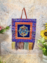 Load image into Gallery viewer, Tibetan Wheel of Dharma Embroidered Banner Wall Hanging Thangka Banner Altar Decoration-OsirisTradingUK