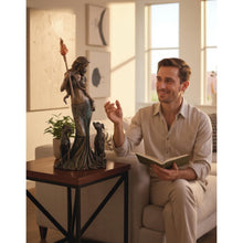 Load image into Gallery viewer, Hekate Goddess Statue Greek Mythology Pagan Wiccan Witchcraft Figurine Triple Moon Deity Decor