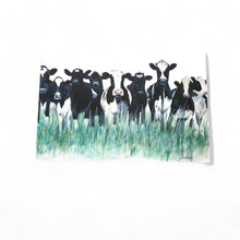 Load image into Gallery viewer, AN AUDIENCE OF COWS Ceramic Art Tile by Pankhurst Gallery 30x20 cm