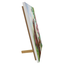 Load image into Gallery viewer, HOLLYHOCK HARE Ceramic Art Tile by Judith Yates - 20x20 cm, Handcrafted Wall Art