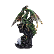 Load image into Gallery viewer, Fantasy Dragon Sculpture Guardian of Eggs Figurine Gothic Metallic Accents decor