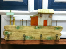 Load image into Gallery viewer, Rustic Beach Chalet Wooden Key Hanger – Nautical Reclaimed Wood Key Rack with Metal Hooks-OsirisTradingUK