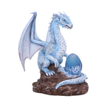 Laden Sie das Bild in den Galerie-Viewer, Fantasy Ice Dragon Glowing Egg LED Light Figurine Gothic Mythical Creature Statue