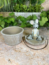 Load image into Gallery viewer, Cheeky & Charming Hilarious Mouse on Resin Bucket Lid Garden Ornament-OsirisTradingUK