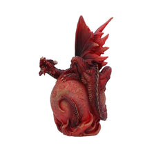 Laden Sie das Bild in den Galerie-Viewer, Gothic Fiery Crimson Mars Dragon Fantasy Statue Martian globe Mythical Decor