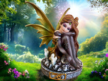 Laden Sie das Bild in den Galerie-Viewer, Capricorn Enchantment Fairy Figurine – Mystical Earthy Resin Fairy with Crystals, Zodiac-Inspired Collectible, Handcrafted Magical Decor-OsirisTradingUK