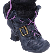 Load image into Gallery viewer, Mischievous Familiar Black Cat Figurine Witch Shoe Ornament Gothic Wiccan Decor