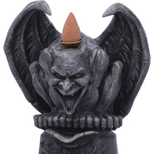 Load image into Gallery viewer, Dark Gargoyle Incense Cone Burner Gothic Backflow Smoke Tower Horror Statue