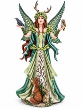 Load image into Gallery viewer, Enchanted Forest Guardian Fairy Statue Woodland Animals Fantasy Figurine 46cm