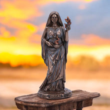 Load image into Gallery viewer, Hestia Goddess of Home and Hearth Bronze Figurine – Mythology Statue 15cm