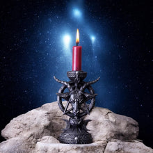Load image into Gallery viewer, Light of Baphomet Gothic Candle Holder - Resin Ornament for Occult Rituals (15.5cm)