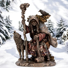 Load image into Gallery viewer, Cailleach Celtic Goddess Bronze Figurine Winter Goddess Statue Gothic Ornament