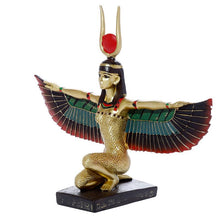 Load image into Gallery viewer, Winged Isis Goddess Sculpture Egyptian Mythology Statue 25cm Gold Finish Figurine
