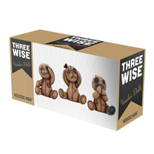 Laden Sie das Bild in den Galerie-Viewer, Gothic Voodoo Doll Figurine Hear No See No Speak No Evil Quirky Gift Boxed