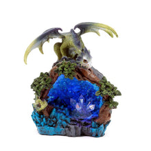 Load image into Gallery viewer, Mystical Dragon Figurine – LED Illuminated Woodland Crystal Den Decor 14cm