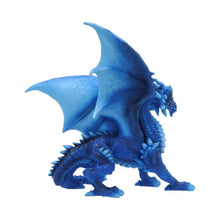 Load image into Gallery viewer, Majestic Blue Dragon Figurine Fantasy Sculpture Gothic Mythical Creature ornament