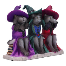 Load image into Gallery viewer, Three Wise Witchy Kittys Ornament – 15.3cm Gothic Cat Decor