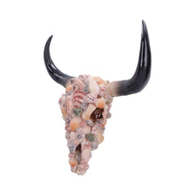 Load image into Gallery viewer, Seashell Bison Skull Ornament Coastal Gothic Decor Ocean Inspired Sculpture Art