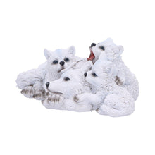 Laden Sie das Bild in den Galerie-Viewer, Wolf Family Figurine with Playful Pups Wildlife Decor Sculpture Animal Ornament