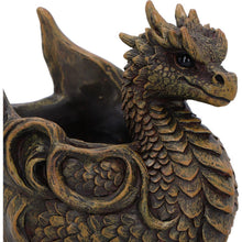 Laden Sie das Bild in den Galerie-Viewer, Mythical Dragon Treasure Dish Gothic Jewellery Holder Ornament Fantasy Sculpture