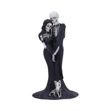 Load image into Gallery viewer, Gothic Skeleton Embrace Figurine Couple & Dog Everlasting Macabre Fantasy Art