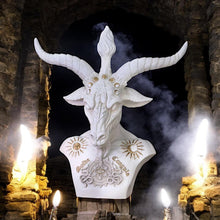 Load image into Gallery viewer, Baphomet Bust 33.5cm in White Finish - Gothic Altar Statue, Nemesis Now Design